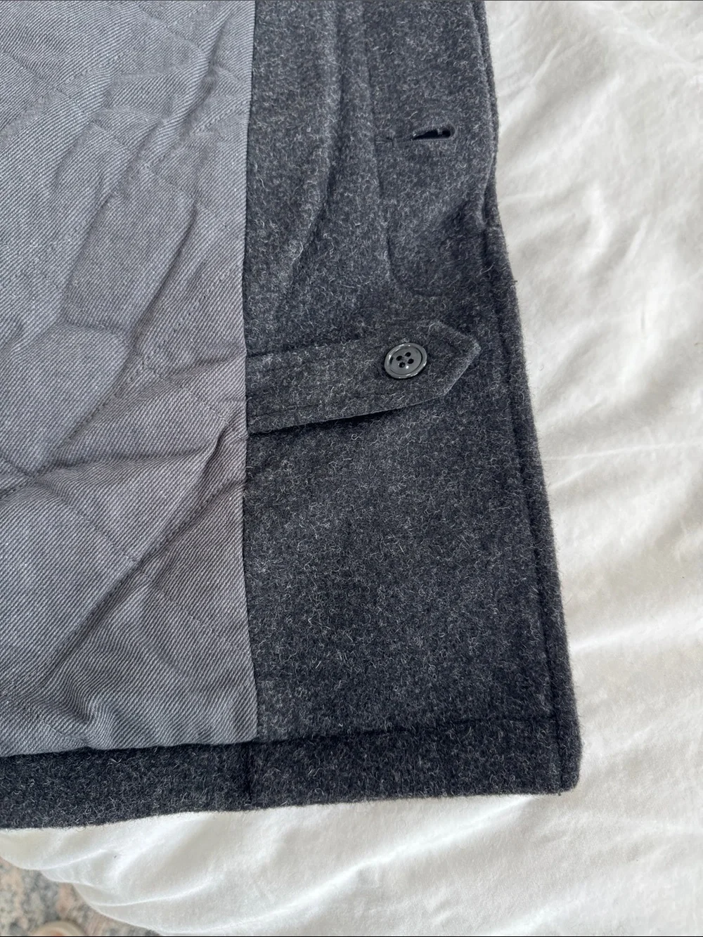 J. Crew Men's Charcoal Wool Pea Coat
